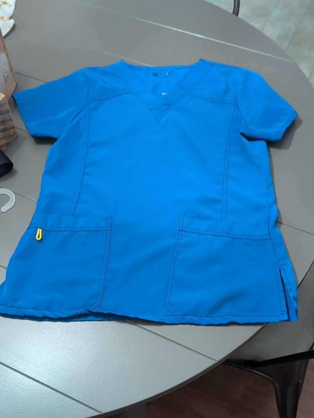 Woman's Wonderwink 4way Stretch V Neck Scrub Top Sz Small